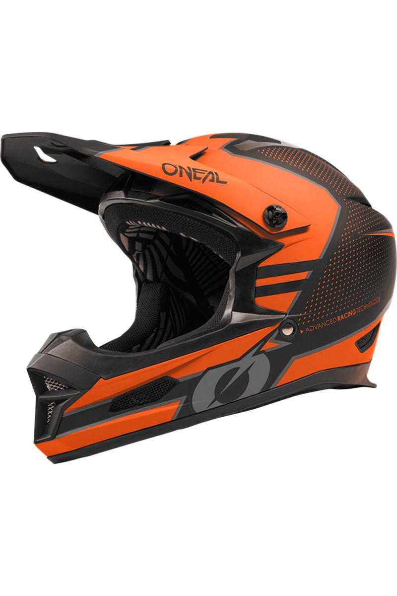 2023_ONeal_FURY Helmet STAGE V.23_black_orange_45 right ONEAL ČELADA FURY STAGE gray/orange - slika 1
