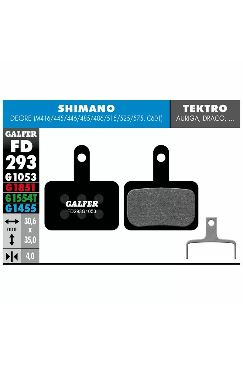 8400160086302 ZAVORNE OBLOGE Black Compound Standard ZA SHIMANO DEORE - slika 1