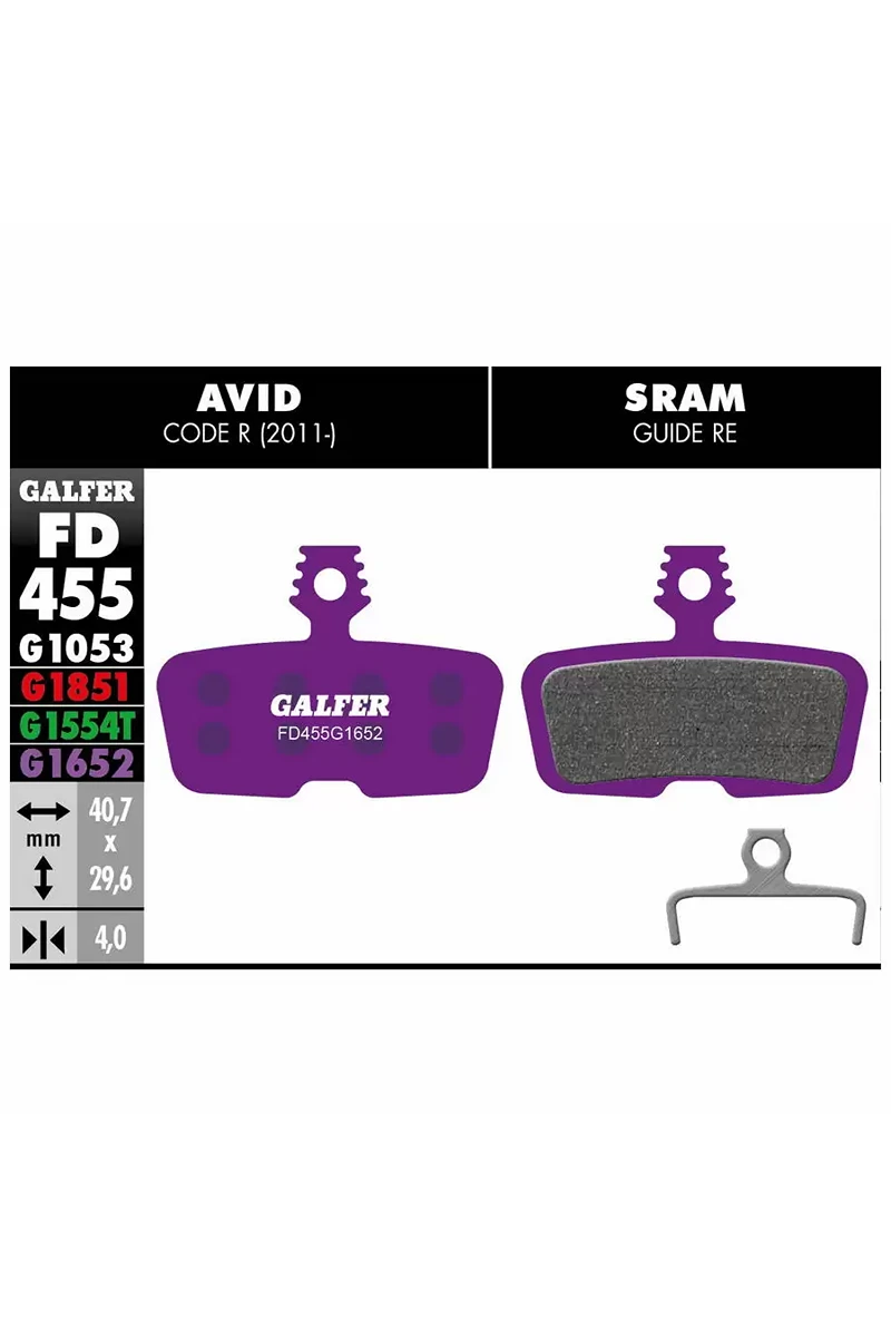 8400170084602 ZAVORNE OBLOGE Purple E-Bike Compound ZA SRAM Code R, RSC, Guide RE, DB8 - slika 1