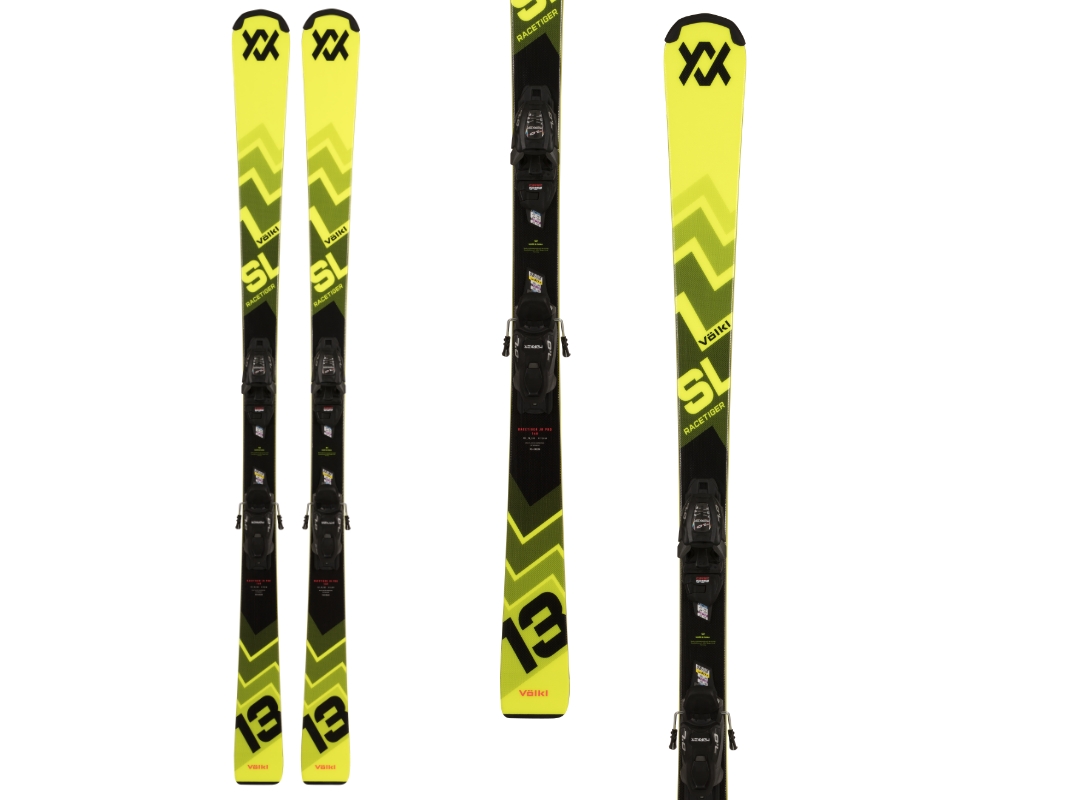 RT JR PRO 2025 VOLKL RACETIGER JR PRO yellow 2025 + VEZI 7.0 VMOTION JR R - slika 1