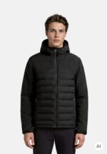Icepeak Barwick moška bunda črna, pogled od spredaj